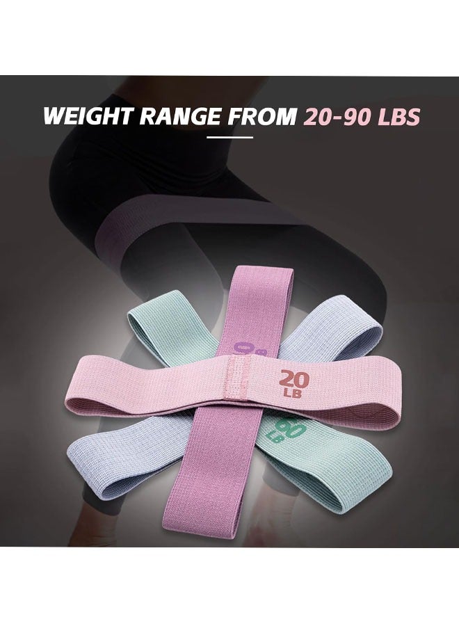 4 مجموعات من أشرطة التمارين، أشرطة المقاومة، أشرطة التمارين للساقين والوركين، معدات تمارين القرفصاء المؤخرة - Image 5