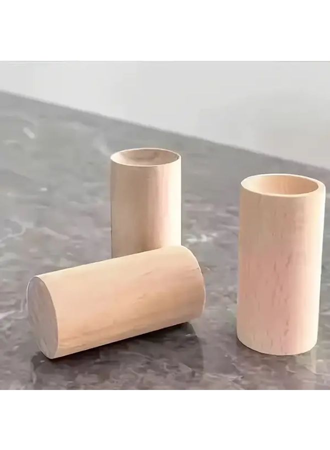 10 قطعة من مجموعة ناشر العطر الخشبي على شكل بيضة مع عصي القصب الطبيعية للمنزل والمكتب - Image 5