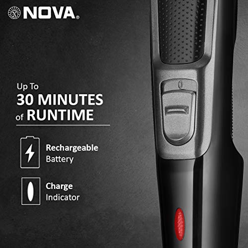 Nova NHT 1076 Cordless: 30 Minutes Runtime Trimmer for Men (Black) - Image 2