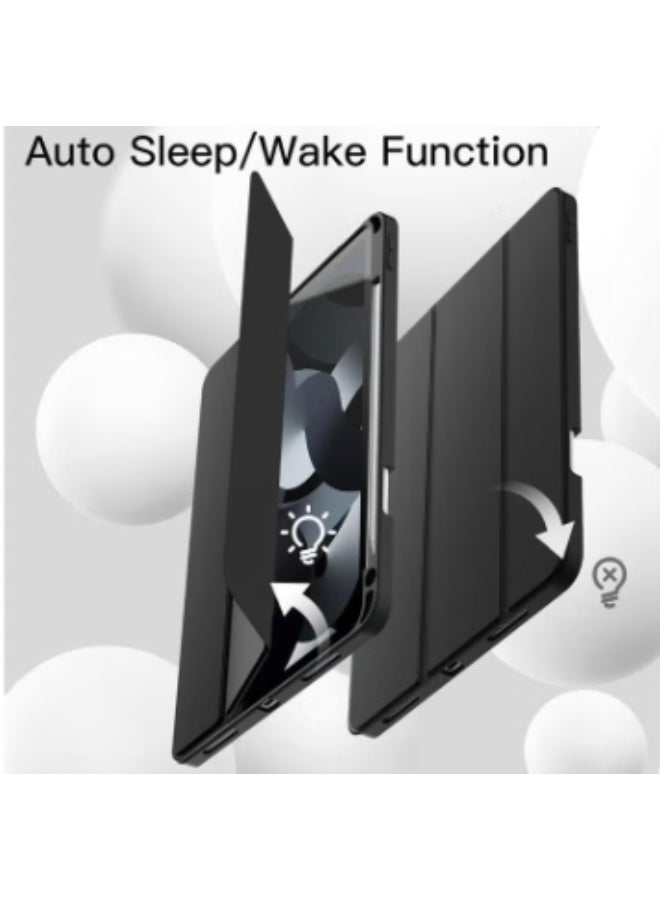 RTZ Case for iPad Air 11-Inch M2 (2024), iPad Air 5/4 (2022/2020 5th/4th 10.9-Inch) Built-in Pencil Holder Flexible Back Cover, Trifold Stand, Auto Sleep Wake Rebound Series Black - Image 5