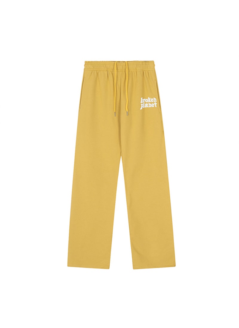 Generic - Broken Planet MarketBP American Trendy Brand Mens and Womens Casual Loose Long Pants High Street Hip Hop Style BP317-Yellow - Image 1