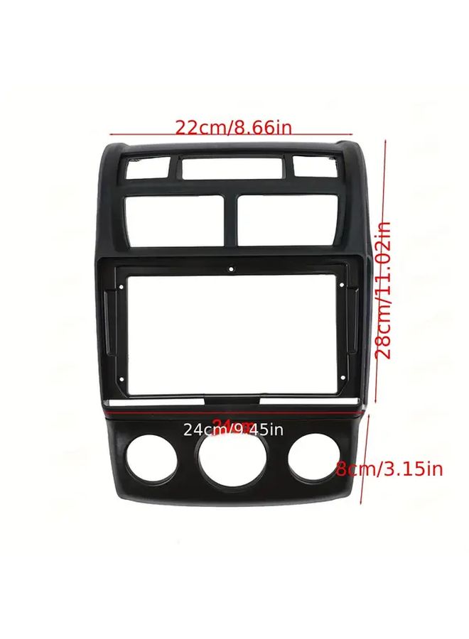 9 Inch 2 Din Car Radio Dash Panel Frame And Faceplate Kit For Kia Sportage 2005 2010 Left Hand Drive MP5 DVD Compatible Direct Fit Steering Wheel Replacement Housing No Electronics B Set - Image 3