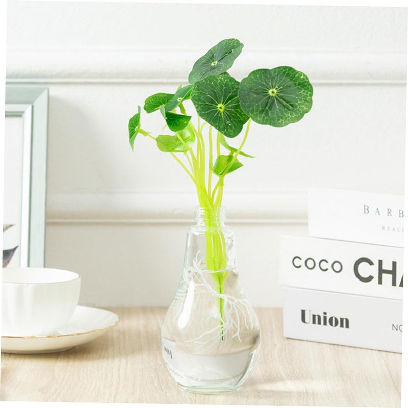 Green Lotus Leaf Aquarium Plants 4 Pack Realistic Plastic Pond Decor - Image 5