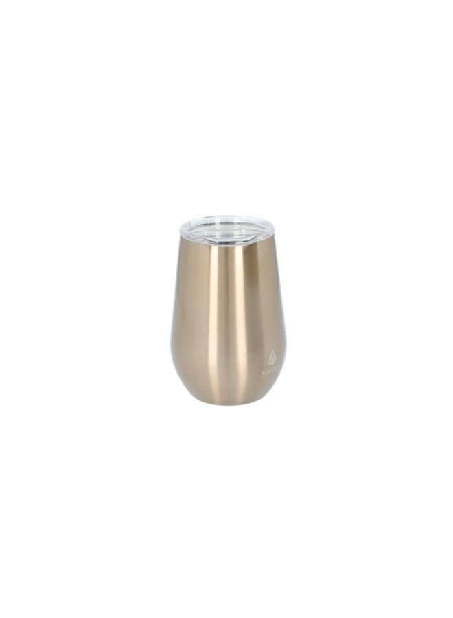 MANNA Stainless Steel Insulated Durable Tumbler with Sliding Lid Gold 355ml  - Image 2