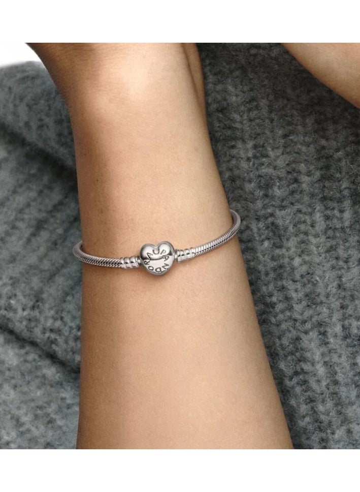 Pan Home Silver bracelet non adjustable size 18cm bracelet with gift box - Image 4