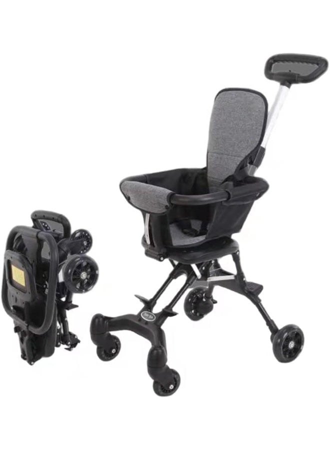 Light Travel Portable Compact Small Airport Stroller, Light Travel Portable Compact Small Airport Stroller, Black - Image 1