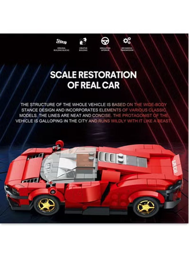 Race Sports Car Building Set, Car Building Toys, Model Race Car Toy Building Blocks Kit,Collectible Racing Vehicle Set,Sports Car Model for Kids, Teens,Boys,Adults(306pcs) - Image 4