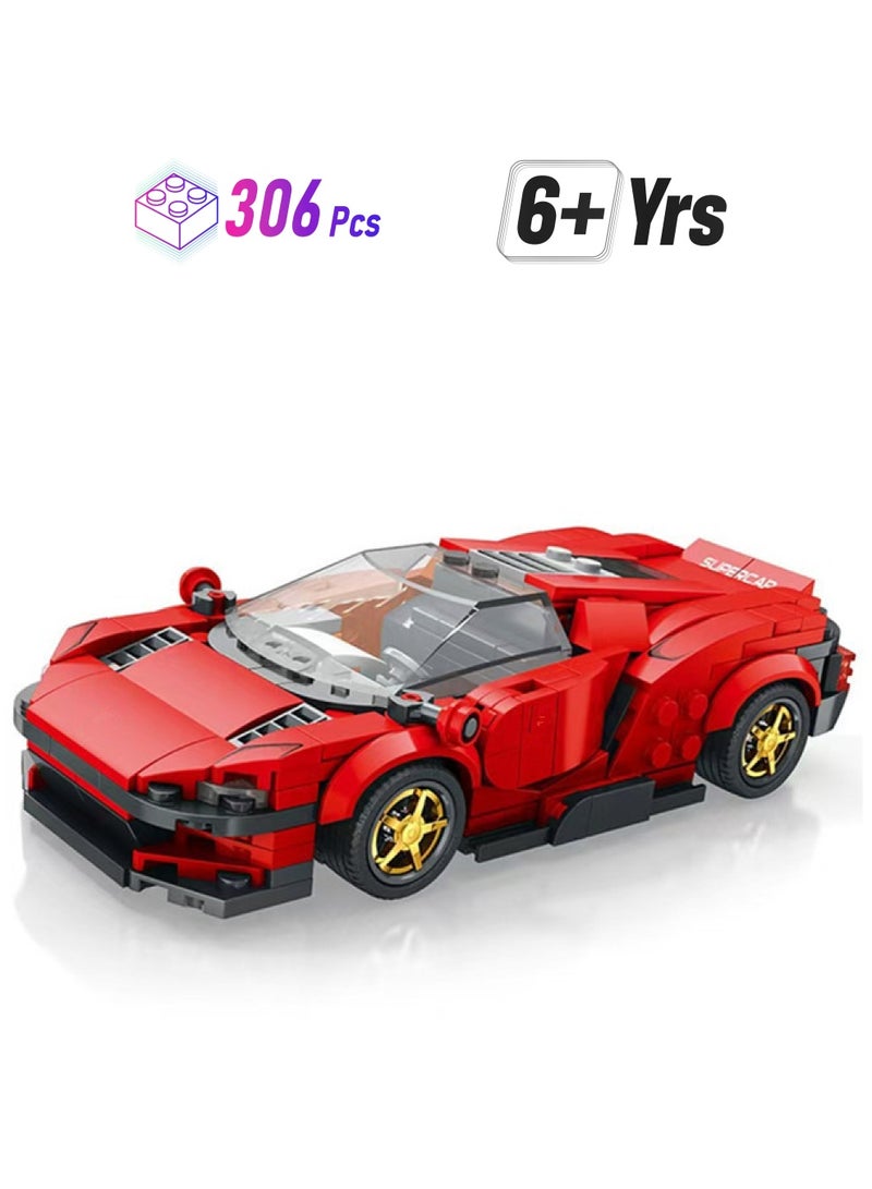 Race Sports Car Building Set, Car Building Toys, Model Race Car Toy Building Blocks Kit,Collectible Racing Vehicle Set,Sports Car Model for Kids, Teens,Boys,Adults(306pcs) - Image 1