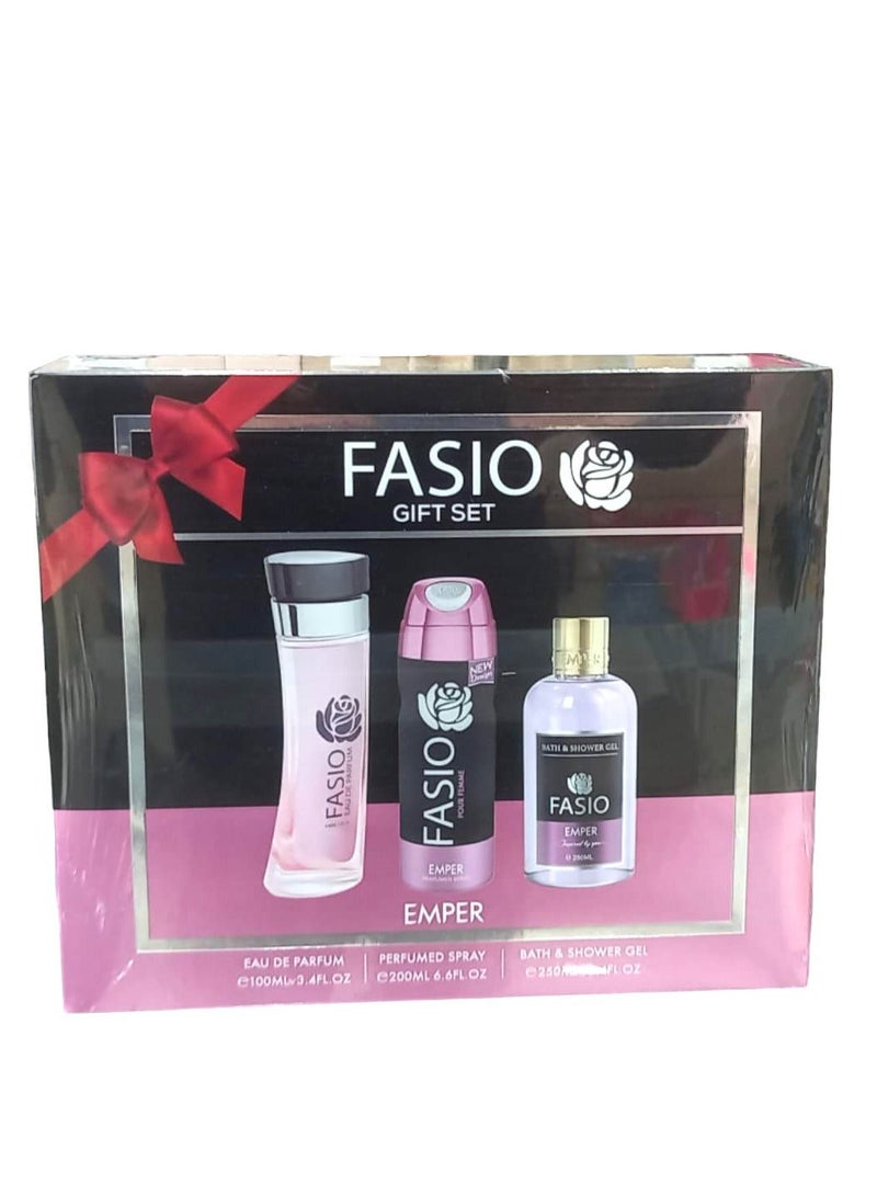 Eau De Parfum Gift Set Consisting Of Perfume 100 Ml Body Spray 200 Ml And Shower Gel 250 ml