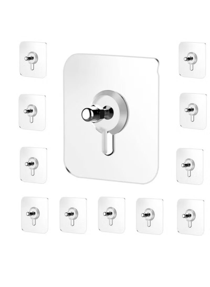 10Pcs Adhesive Wall Hooks – Nail-Free Alternative for Hanging Items - Image 1