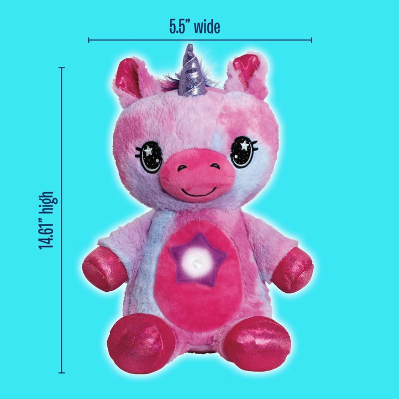 Ontel Star Belly Dream Lites, Stuffed Animal Night Light, Magical Pink And Purple Unicorn - Projects Glowing Stars & Shapes In 6 Gentle Colors, As Seen On TV - Image 3