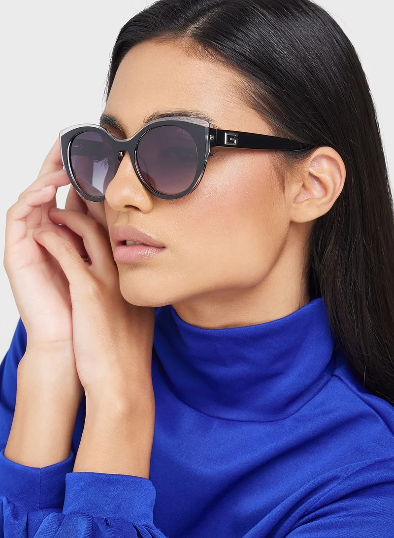 GUESS Mirrored Round Sunglasses