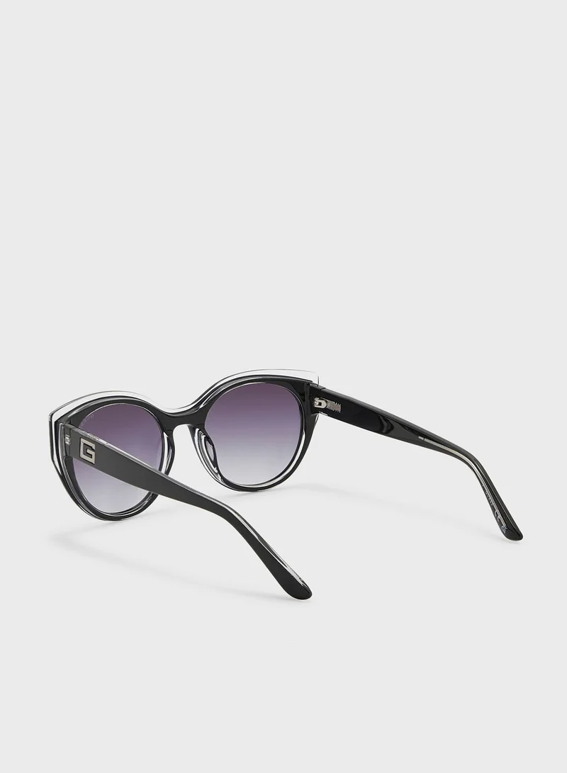 GUESS Mirrored Round Sunglasses