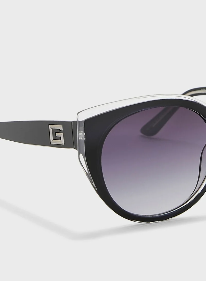 GUESS Mirrored Round Sunglasses