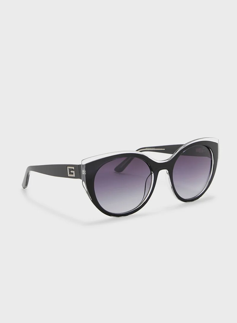 GUESS Mirrored Round Sunglasses