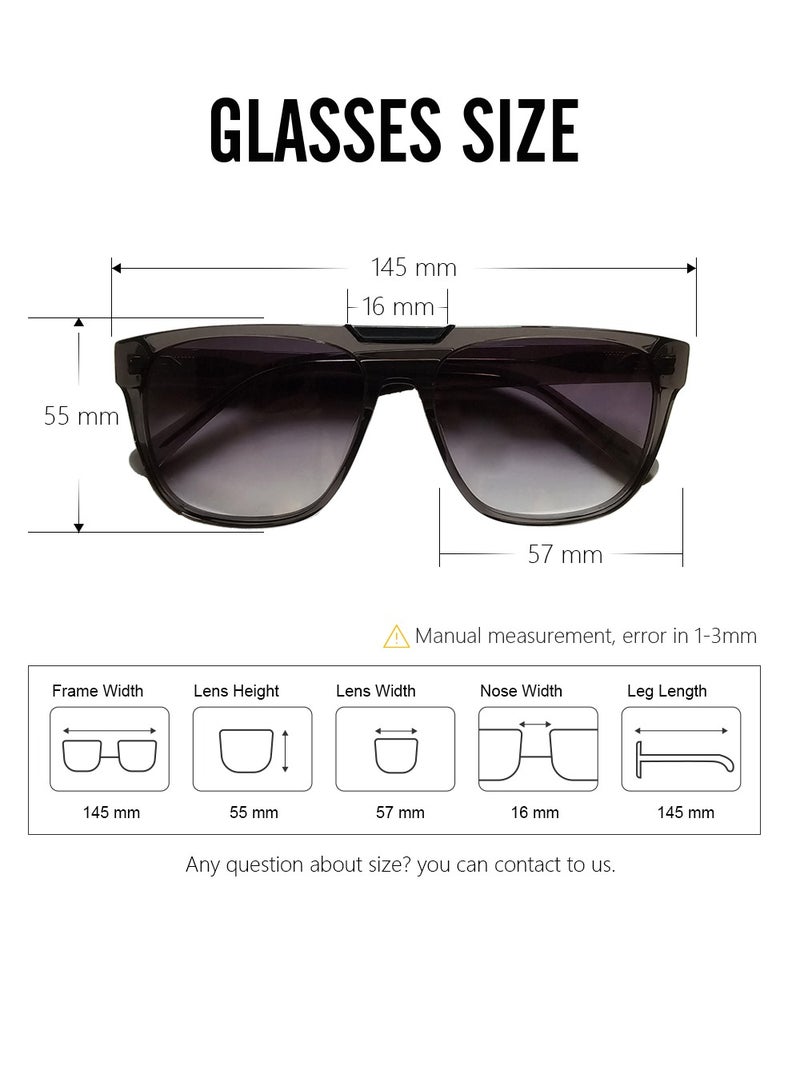 DLS Sunglasses for men and women - Aviator Acetate Frame with UV protacted lenses multipurpose use (MS7010-C4) - Image 3