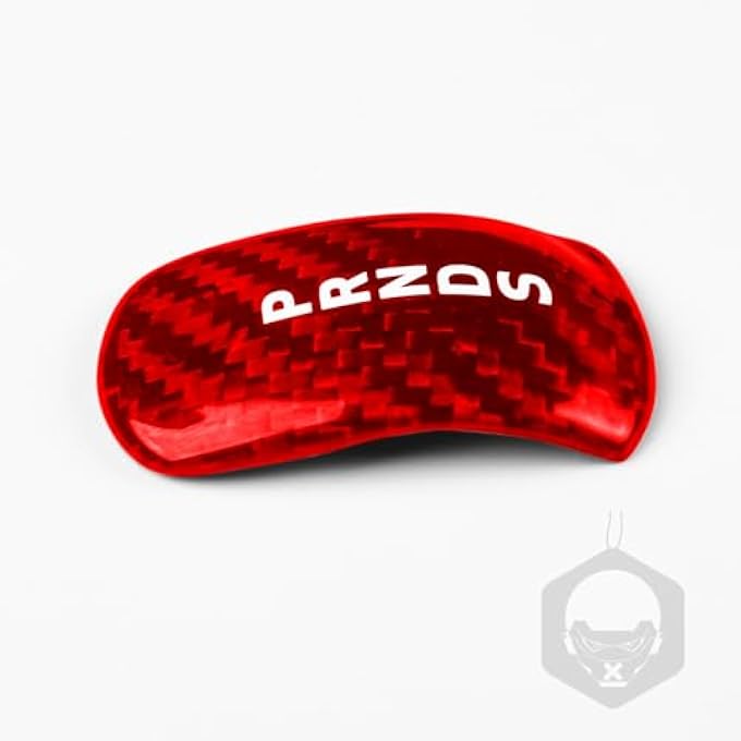 ريحني غطاء رأس ناقل الحركة الأسود متوافق مع فورد موستانج 2014 2015 2016 2017 2018 من ألياف الكربون الصلبة الأحمر - Image 4