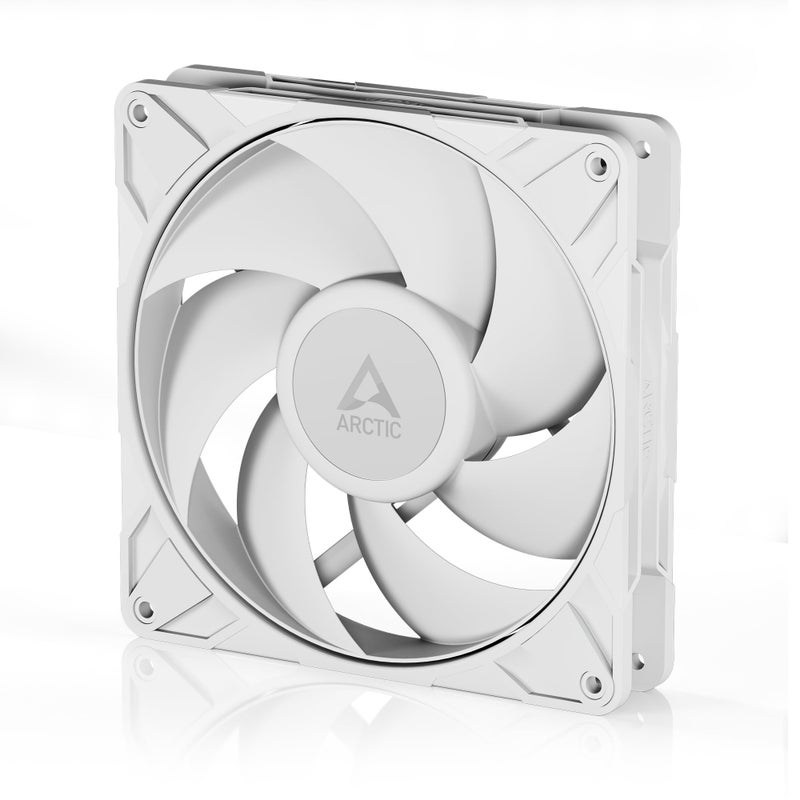 ARCTIC P14 Pro PST (White) - Powerful Premium Fan, 140 mm PWM Fan with Y-Cable Splitter, 400-2500 RPM, 0 RPM <5% PWM, Fluid Dynamic Bearing, 4-Pin - White - Image 1