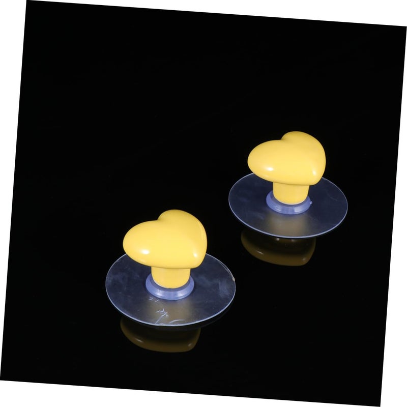 Yellow Heart Shaped Ceramic Drawer Pull Knobs Cup Hook For Furniture Cabinets And Doors - Image 3