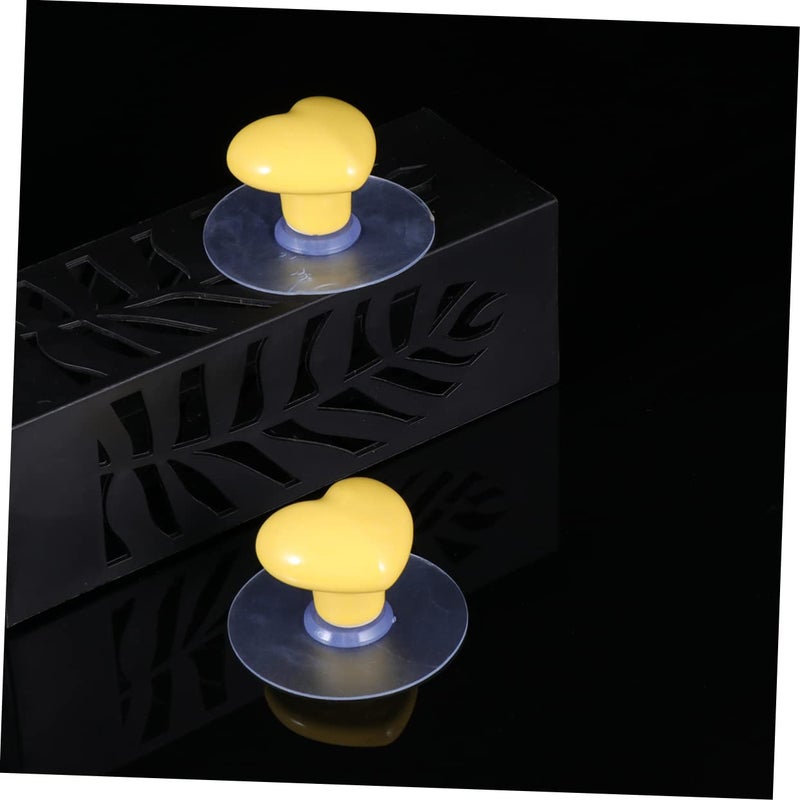 Yellow Heart Shaped Ceramic Drawer Pull Knobs Cup Hook For Furniture Cabinets And Doors - Image 5