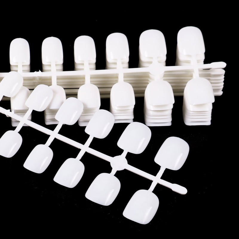 240Pcs Small Short Nail Tips for Children Nail Practice Nail Polish Display - Image 5