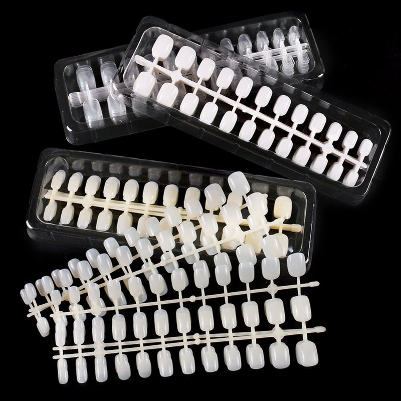 240Pcs Small Short Nail Tips for Children Nail Practice Nail Polish Display - Image 3