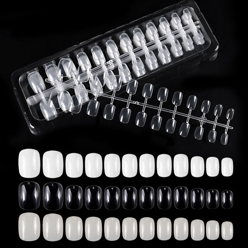 240Pcs Small Short Nail Tips for Children Nail Practice Nail Polish Display - Image 2
