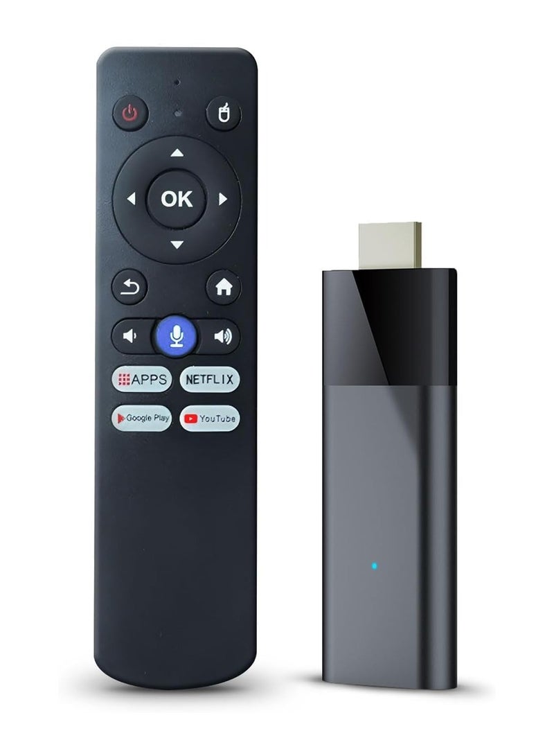 Android TV Stick 4K, 2024 Android TV Stick 10.0 2GB RAM 16GB ROM, 4K TV Stick H313 CPU Supports 2.4G/5G Wi-Fi Bluetooth 5.0 USB, Android TV Stick with Bluetooth Voice Remote Control - Image 1