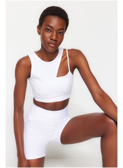 trendyol Knitted Sports Bra with White Medium Support/Styling Rope Strap THMSS23SS00017  - Image 1