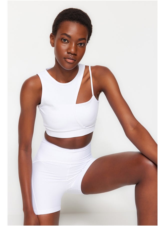 trendyol Knitted Sports Bra with White Medium Support/Styling Rope Strap THMSS23SS00017  - Image 1