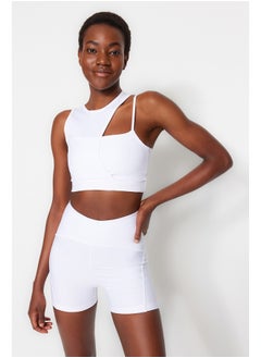 trendyol Knitted Sports Bra with White Medium Support/Styling Rope Strap THMSS23SS00017  - Image 4