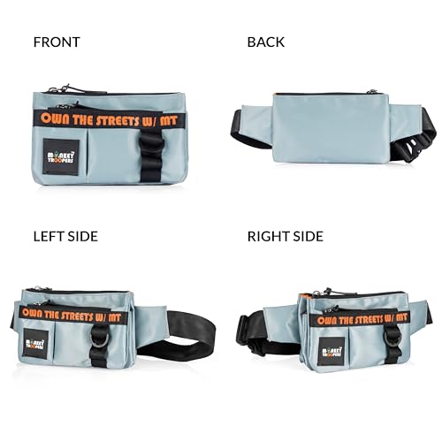 MONKEY TROOPERS Pockstar Waist Bag, Crossbody, Chest Bag for Men Women Girls Boys, Lightweight, Durable, Travel, Hikking, Casual, Dailyuse, Water Resistant (Grey) - Image 5