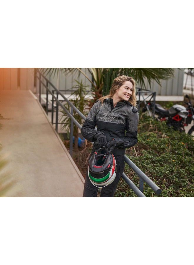 SHIMA DRIFT LADY Motorbike Jacket for Women | Lightweight Breathable Summer Mesh Womens City Biker Jacket with CE Back Shoulder Elbow Armor Pads Width Adjustwoment (Grey, XS) - Image 2