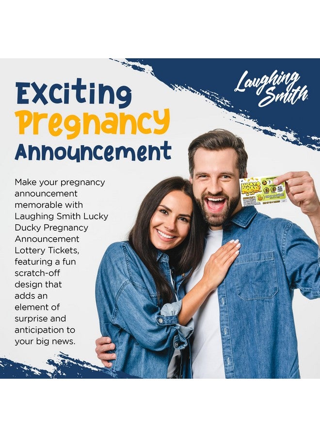 Lucky Ducky Fake Pregnancy Announcement Lottery Tickets - Pregnancy Reveal Scratch Off Card - Funny Surprise Pregnancy Announcement - Gender Reveal - Cute Baby Announcement Ideas-Prank