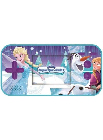 Lexibook Disney Frozen Elsa Compact Cyber Arcade® Portable Gaming Console for Kids – 150 Built-in Games, Colour LCD Screen, Battery Operated Handheld Game Console, Elsa & Anna Theme Travel Gaming Device, Blue