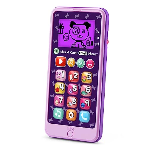 LeapFrog هاتف ليبفروغ الدردشة وعد الأرقام إيموجي بنفسجي - Image 1