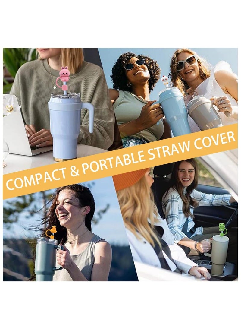 هومستر 5 قطعة ستانلي كأس سيليكون سترو غطاء متوافق مع 30 و 40 اوز فليب مقابض 10mm 0.4 بوصة الغبار الغطاء القابل لإعادة الاستخدام - Image 4