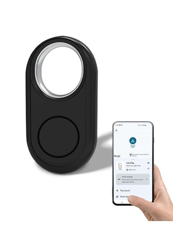 Smart Tag for Android, Bluetooth Tracker, Item Locator for Kids, Dogs, Briefcase, Computer, Wallet, Keys, Pets Cats, Compatible with Samsung, HUAWEI, Xiaomi, Vivo, Oppo, ets, Google, Black  - Image 1
