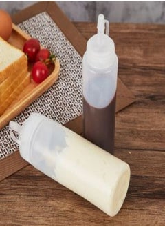 Plastic squeeze condiment bottle with lid squeeze dispensing bottle condiment dispenser for sauce barbecue ketchup mustard cream honey salad