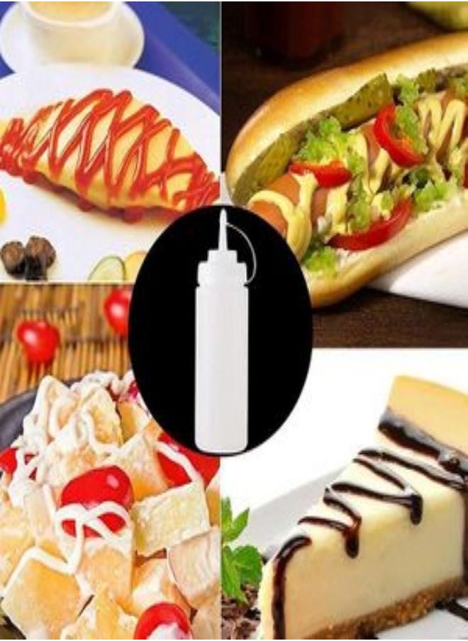 Arabest - Plastic squeeze condiment bottle with lid squeeze dispensing bottle condiment dispenser for sauce barbecue ketchup mustard cream honey salad - Image 1