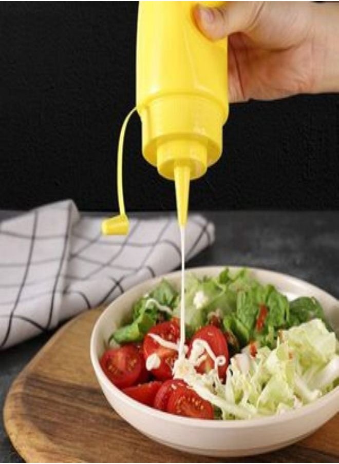Arabest - Plastic squeeze condiment bottle with lid squeeze dispensing bottle condiment dispenser for sauce barbecue ketchup mustard cream honey salad - Image 1