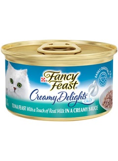 Fancy Feast Y Feast Wet Cat Food, Creamy Delights Tuna Feast In A Creamy Sauce  (Pack Of 24) 3 Oz. Cans  - Image 1