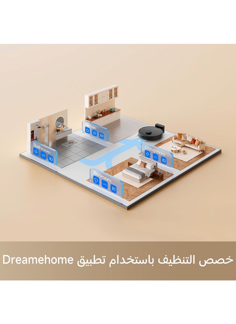 Dreame - Dreame D9 Max Robot Vacuum Cleaner and Mop, 4000Pa Strong Suction, Vacuum Robot Sweep and Mop 2-in-1, 150min Runtime, Multi-floor Mapping, Lidar Navigation, Alexa/App/WIFI Control - Image 1