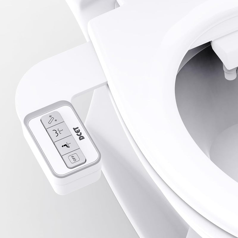 DCET Store Bidet Attachment for Toilet - Non-Electric Self-Cleaning Dual Nozzles (Feminine & Rear Wash), Adjustable Water Pressure Control, Fresh Cold Water Sprayer - Image 1