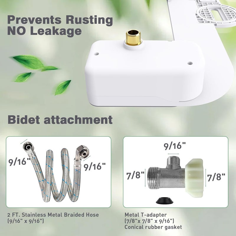 DCET Store Bidet Attachment for Toilet - Non-Electric Self-Cleaning Dual Nozzles (Feminine & Rear Wash), Adjustable Water Pressure Control, Fresh Cold Water Sprayer - Image 5