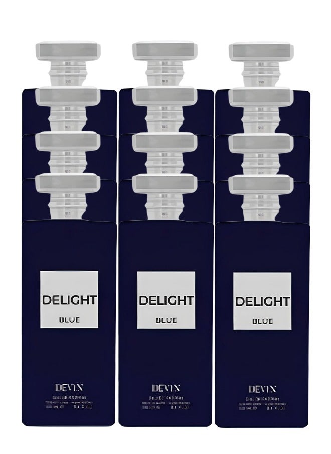 DEVIN - 12 Pieces Delight Blue Perfume For Men 100ml EDP - Image 1