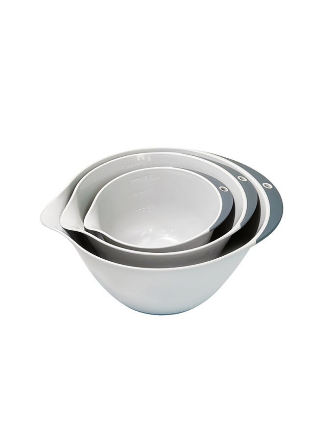Factory Wholesale Baking Mixing Bowl And Noodle Basin Salad Basin Three Suit Salad Bowl Soft Bottom Vegetable And Fruit Cleaning Basin-Color:Black Two-piece Set - Image 5