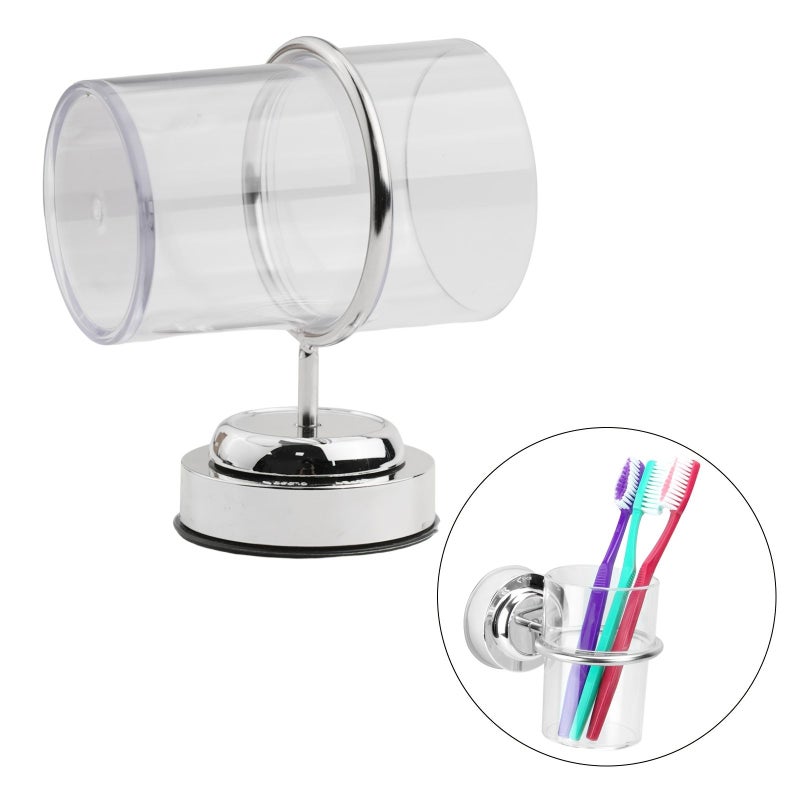 Bathroom Suction Cup Toothbrush Tumbler Holder 1pc - Image 1
