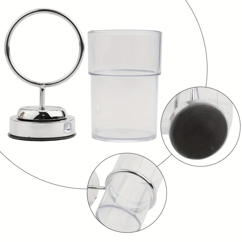 Bathroom Suction Cup Toothbrush Tumbler Holder 1pc - Image 4