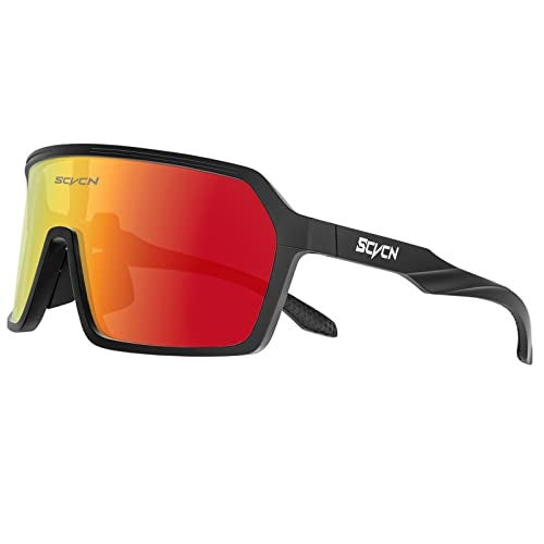 SCVCN Polarized Cycling Glasses Sport Sunglasses MTB BMX Men Women Ride Bike Bicycle Running Golf Hiking Volleyball Tennis Driving Fishing Softball Mountain Riding 01 - Image 1